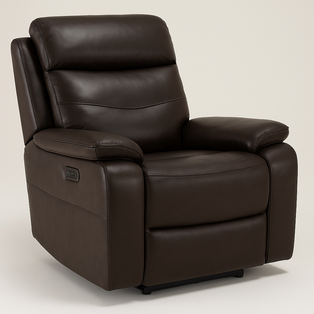 Watson & Whitely Leather Power Recliner