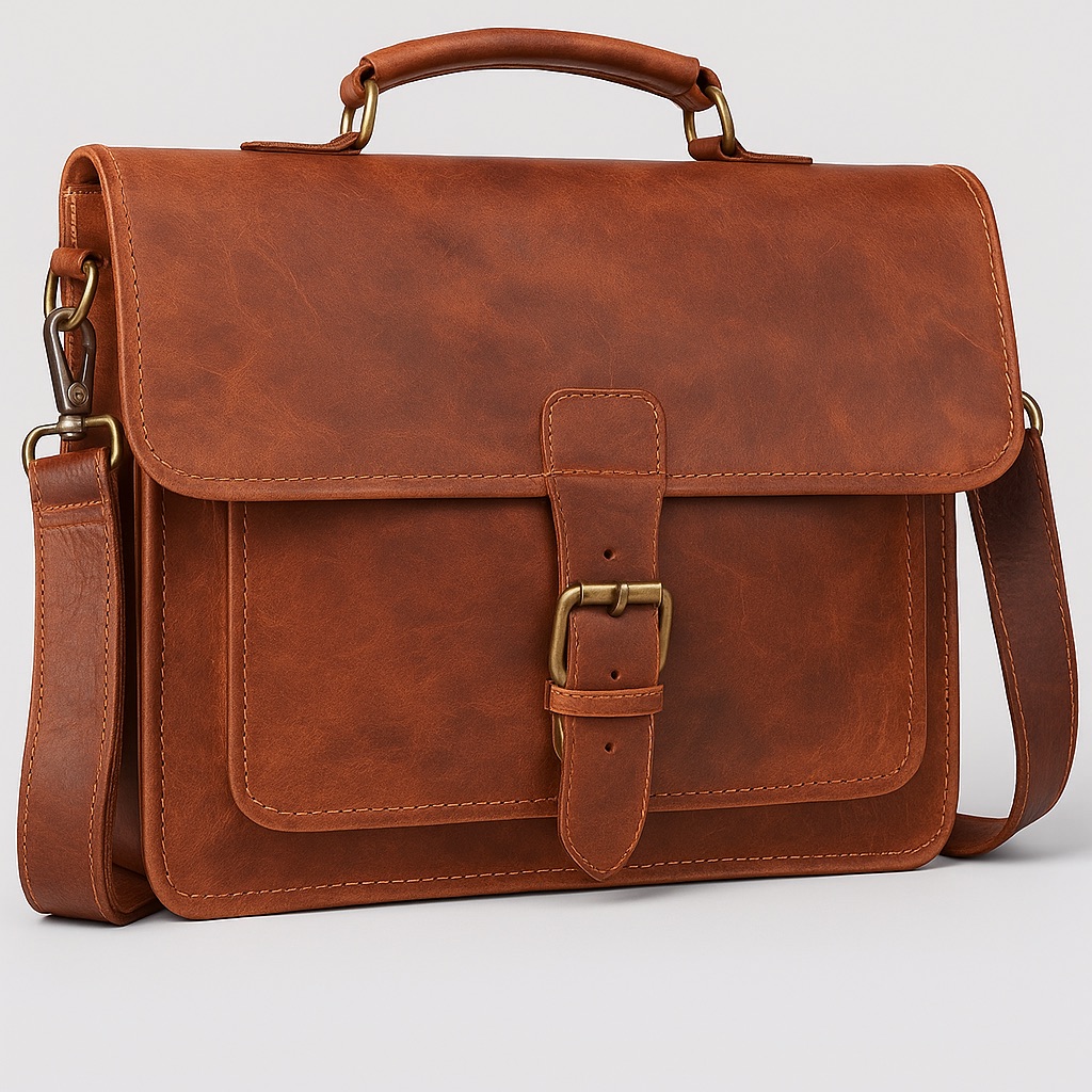 Samsonite Colombian Leather Flap-Over Messenger Bag